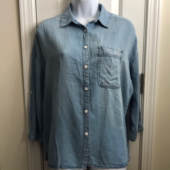Thread + Supply Chambray Button Up Denim Shirt - Picture 2 of 7